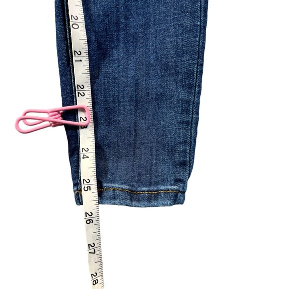 Free People Womens Size 25R Medium Wash Distressed Open Knee Skinny Jeans Denim - Picture 12 of 12